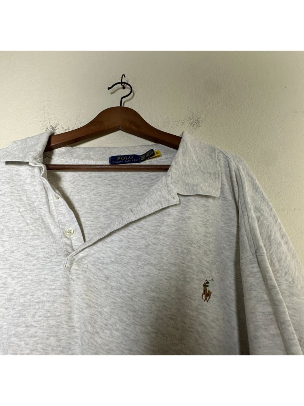 Ralph Lauren Men 4XLT White Prep Polo  Shirt Short Sleeve Classic Tall Baggy Fit